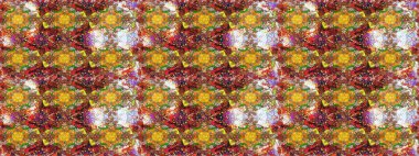 Düz Çiçek Elementleri Tasarımı. Kahverengi ve sarı renkli çiçekler. Sevimli çiçek raster deseni. Renkli Bahar Teması çizim şablonu.