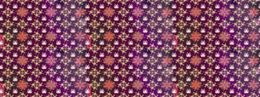 Raster illüstrasyonundaki çiçek desenli çizim. Düz Çiçek Elementleri Tasarımı. Süslü kumaş deseni. Renkli Bahar Teması çizim şablonu.