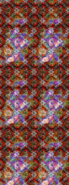 Sevimli çiçek raster deseni. Kahverengi ve kırmızı renkte çiçekler. Renkli Yaz Temalı eskiz kalıbı. Düz Çiçek Elementleri Tasarımı.