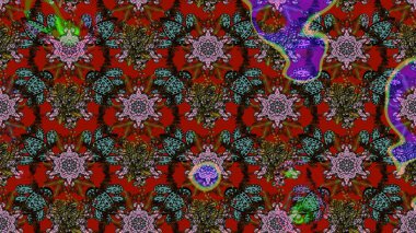 Kırmızı ve kahverengi renkte çiçekler. Küçük çiçekte sevimli çiçek deseni var..