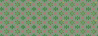 Raster çiçek desenleri çiziyor. Vadinin çiçekleri yeşil ve gri renklerde.