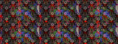 Doodle flowers sketch pattern. Black and gray hand drawn pattern. Art inspiblack and gray style flowers and leaves background. Raster pattern.