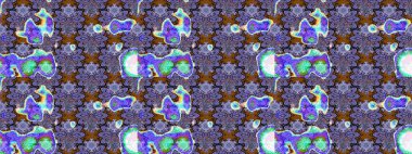 Küçük çiçekteki sevimli çiçek deseni. Güzel kumaş deseni. Güzel karalamalı çiçek desenli çizim. Raster illüstrasyonu.