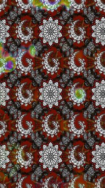 Çiçekli, yapraklı, çiçek desenli eskiz. El çizimi. Raster illüstrasyonu.