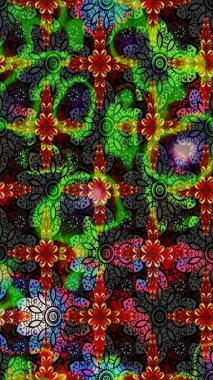 Yeşil ve siyah renkte çiçekler olan çiçek deseni çiz. Suluboya tarzında yeşil ve siyah renkte çiçekler.