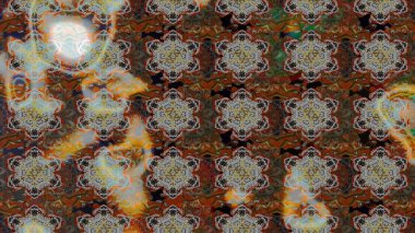 Düz Çiçek Elementleri Tasarımı. Renkli Yaz Temalı eskiz kalıbı. Raster Illustrasyon 'daki Çiçek Deseni' nin son moda çizimi. Güzel kumaş deseni.