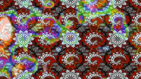 Güzel kumaş deseni. Bahar çiçekleriyle güzel bir çiçek deseni çizmişsin. Raster illüstrasyonu.