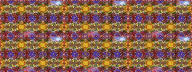 Çiçek. Kahverengi ve sarı renklerde. Taslak dekoratif arka plan, çiçek mandala. Raster illüstrasyonu.