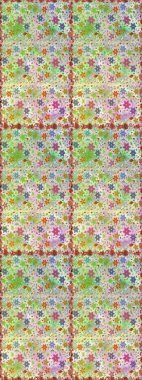 Raster illüstrasyonu. Kusursuz. Şirin çiçek elementleri. Tarafsız ve yeşil renkte çiçekler.