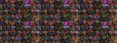 Düz Çiçek Elementleri Tasarımı. Raster. Renkli Bahar Teması çizim şablonu.