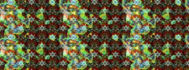 Hediye ambalaj kağıdı, tebrik kartları, posterler ve pankart tasarımı. Raster düz çiçek çizim deseni. Yeşil ve kahverengi renkte çiçekler.