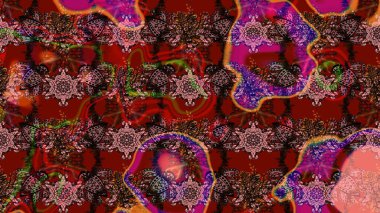 Eskiz geçmişi. Eski usul. Miles Fleur, süslü püslü bir süs. Tomurcukları papatya çiçekleri olan sevimli bir çiçek deseni. Raster illüstrasyonu. Kumaş, tekstil ve duvar kağıdı baskısı için..