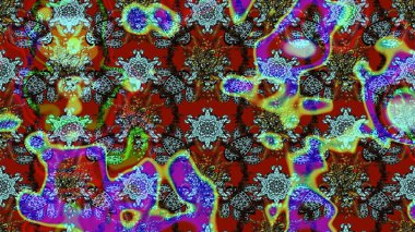 Raster. Renkli Bahar Teması eskiz kalıbı. Düz Çiçek Elementleri Tasarımı.