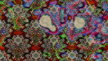 Raster illüstrasyonundaki çiçek desenli çizim. Gri ve kahverengi renkte çiçekler.