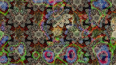 Raster düz çiçek çizim deseni. Gri ve kahverengi renkli çiçekler. Tasarım hediye paketi, tebrik kartları, posterler ve afiş tasarımı.