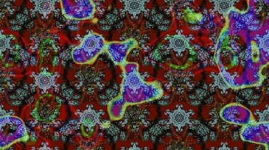 Kahverengi ve kırmızı renkler üzerine çiçek desenli eskiz, el yapımı papatyalar, papatyalar. Tekrarlayan çiçek arkaplanı, zarif kahverengi ve kırmızı çiçek duvar kağıdı.