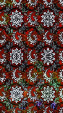 Sınır Kızılderili çiçekli paisley patten. Taslak süsleme izi. Etnik Mandala havlusu. Raster Henna tarzı. Tebrik kartı arkaplanı, boyama kitabı, arkaplan, tekstil için kullanılabilir.