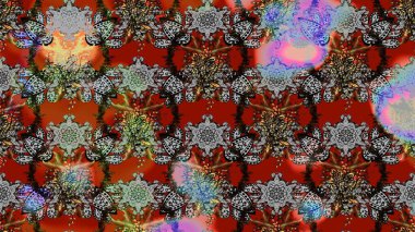 Gri ve kahverengi renkli yaz çiçekleri. Raster deseni. Raster illüstrasyonu. Küçük çiçekte sevimli çiçek deseni var..