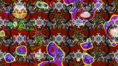 Çiçekli karalama şeklinde Raster çiçek deseni. Gri ve kırmızı renkte çiçekler. Nazikçe, güzel çiçek arkaplanı..