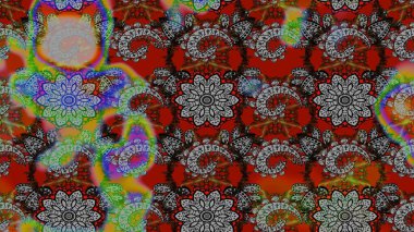 Çiçek desenli eskiz, darbeler, sıçramalar, yaz çiçekleri. Raster illüstrasyonu. Gri ve kahverengi renkte çiçekler.