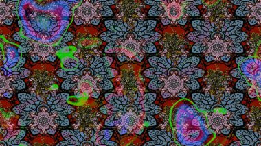 Düz Çiçek Elementleri Tasarımı. Renkli Bahar Teması eskiz kalıbı. Parlak arkaplan eskiz desenli çiçekli fantezi tasarımı.