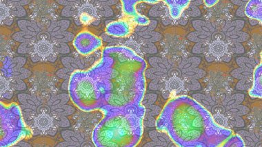 Raster illüstrasyonu. Gri ve nötr renklerde güzel bir tekstil. Suluboya çiçekli çiçek deseni.