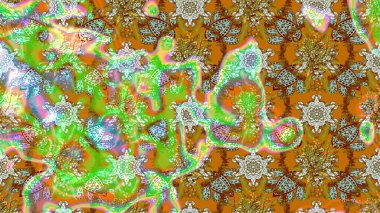 Robot resim. Küçük çiçekteki sevimli çiçek deseni. Raster illüstrasyonu.