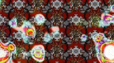 Raster stili kumaş deseni. Çiçekler suluboya çizim deseni.