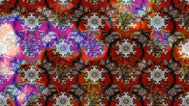 Raster. Kahverengi ve kırmızı renkte güzel çiçekli eskiz deseni, suluboya çiçek deseni, duvar kağıdı, kart veya kumaş için fayanslı.