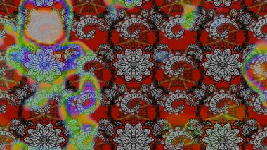 Çiçek desenli eskiz, darbeler, sıçramalar, yaz çiçekleri. Raster illüstrasyonu. Gri ve kahverengi renkte çiçekler.