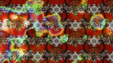 Düz Çiçek Elementleri Tasarımı. Kahverengi ve kırmızı renkte çiçekler. Raster illüstrasyonundaki çiçek desenli çizim. Renkli Bahar Teması çizim şablonu.