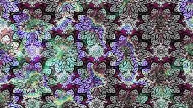 Gri ve nötr renklerde güzel bir tekstil. Raster illüstrasyonu. Suluboya çiçekli çiçek deseni.