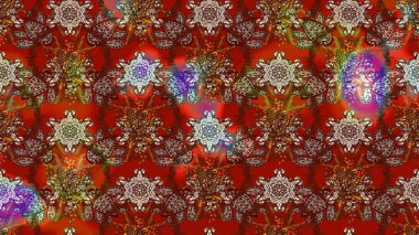 Kahverengi ve kırmızı renkte çiçekler. Elle boyanmış suluboya resim çizimi çiçekler ve bitkiler.