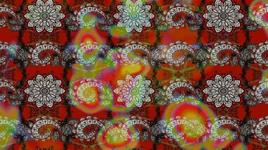 Kahverengi ve gri el çizimi desen. Raster deseni. Karalama çiçekleri çizim kalıbı. Sanat ilham verici ve gri renkli çiçekler ve arka plan bırakır.