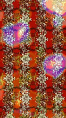 Yapraklı çizim şekli. Şirin, zarif çiçekler Raster illüstrasyonu. Poster ya da kapak için arka plan. Tekstil için figür. Davetiye ve kartpostal tasarımı için dekoratif çiçek unsurları.