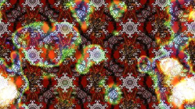 Kahverengi ve kırmızı renkte çiçekler. Küçük çiçekte sevimli çiçek deseni var..