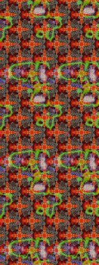 Modaya uygun kumaş deseni. Renkli Yaz Temalı eskiz kalıbı. Sevimli çiçek raster deseni. Düz Çiçek Elementleri Tasarımı.