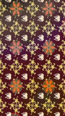 Modern stil dokusu. Çiçek desenli raster, kahverengi ve mor çizgi grafik deseni soyut raster arkaplan.