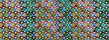 Moda baskıları için zarif bir şablon. Küçük renkli çiçekler. Motley illüstrasyonu. Çiçekli yaz çiçekleri. Küçük çiçekte güzel bir desen. Çizim.