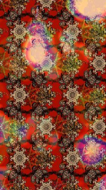 Renkli çiçekler. Raster düz çiçek çizim deseni. Tasarım hediye paketi, tebrik kartları, posterler ve afiş tasarımı.