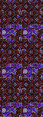 Çiçekli karalama şeklinde Raster çiçek deseni. Nazik, narin çiçek arkaplanı. Kahverengi ve kırmızı renkte çiçekler.