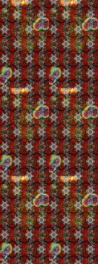 Sınır Kızılderili çiçekli paisley patten. Taslak süsleme izi. Etnik Mandala havlusu. Raster Henna tarzı. Tebrik kartı arkaplanı, boyama kitabı, arkaplan, tekstil için kullanılabilir.