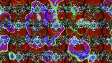 Tekstil, kumaş, kapaklar, duvar kağıtları, baskı, naylon, koleksiyon defteri, örgü, dekupaj için güzel bir eskiz. Küçük kırmızı ve kahverengi çiçeklerle oldukça kaliteli besin torbası deseni.