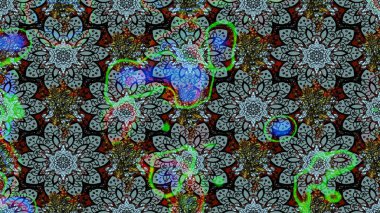 Gentle, spring floral on blue and black colors. Raster illustration. Watercolor painting of leaf and flowers, sketch pattern on blue and black colors.