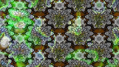 Cute flower raster pattern. Colour Spring Theme sketch pattern Background. Flat Flower Elements Design. Flowers on gray and green colors.