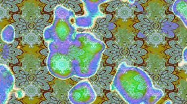 Raster illüstrasyonu. Renkli Bahar Teması eskiz kalıbı. Şirin çiçek elementleri. Taslak desenli, modaya uygun kumaş deseni. Düz Çiçek Elementleri Tasarımı.