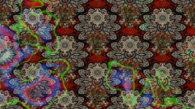 Millefleur 'lar. Küçük gri ve kahverengi renkte oldukça eski bir besin torbası deseni, çiçekler. Tekstil, kumaş, kapaklar, duvar kağıtları, baskı, paket, koleksiyon defteri, örgü, dekupaj için çiçek arkaplanı..