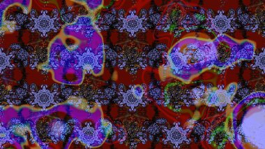 Raster illüstrasyonu. Küçük çiçekli şirin bir desen. Çiçek ve yapraklı çiçek deseni.