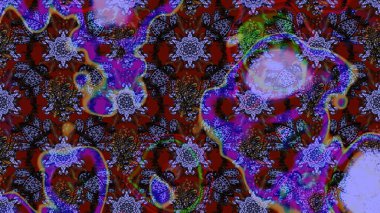 Renkli Bahar Teması eskiz kalıbı. Çiçek deseni. Raster güzel kumaş deseni çiziyor. Düz Çiçek Elementleri Tasarımı.