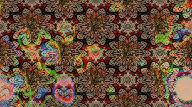 Davetiye ve kartpostal tasarımı için dekoratif çiçek unsurları. Tekstil için figür. Yapraklı çizim şekli. Şirin, zarif çiçekler Raster illüstrasyonu. Poster veya kapak için arkaplan.